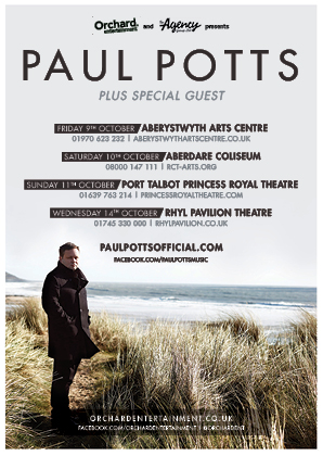 Paul Potts Comes Home To Play Wales This Autumn!